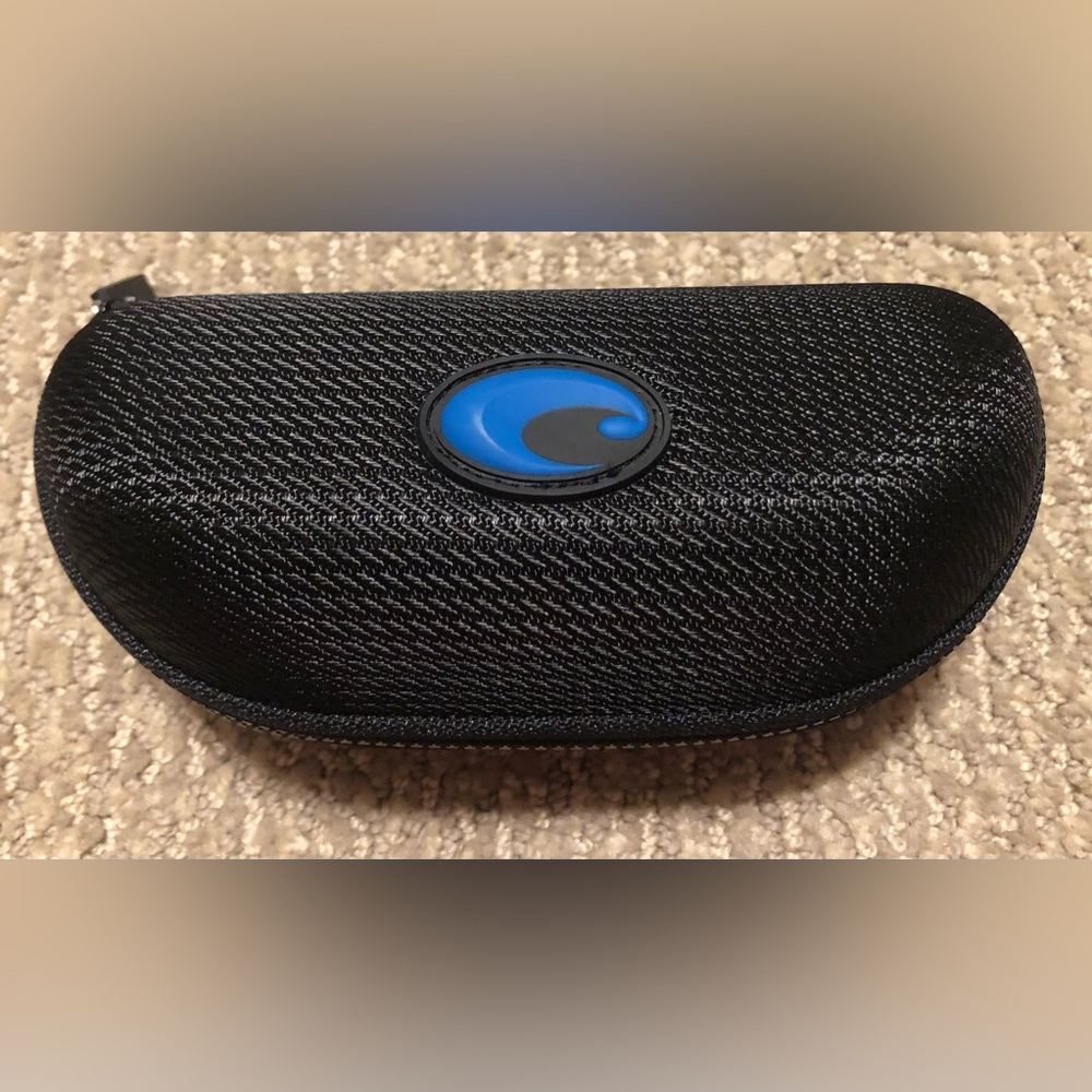 Costa Black Zipper Case with Blue Logo